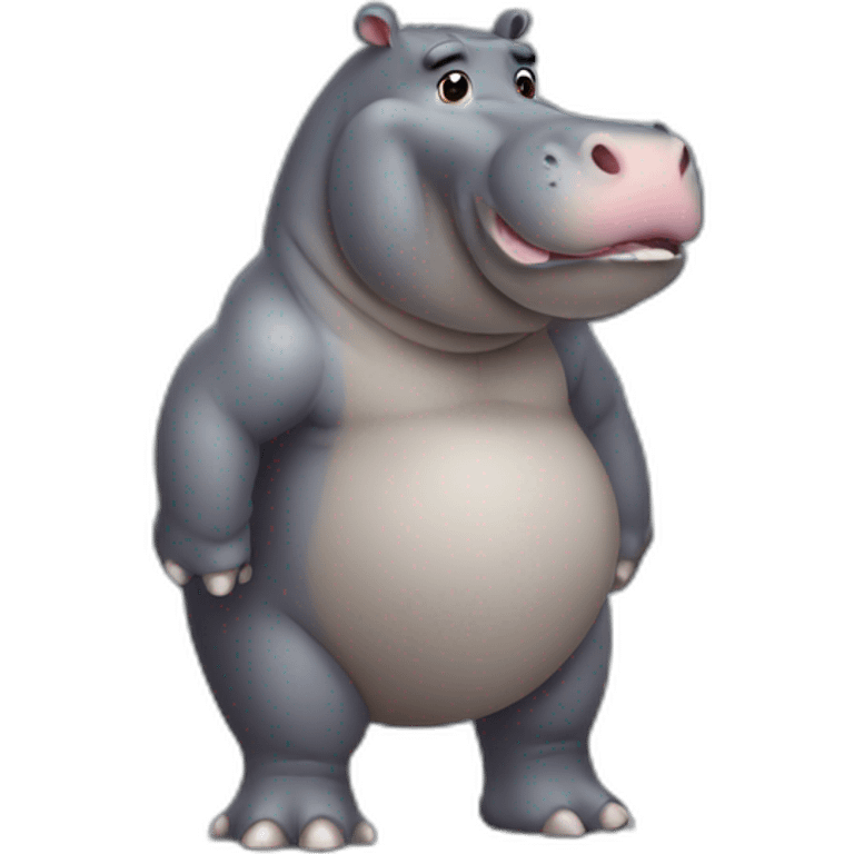 hippopotamus full body standing emoji