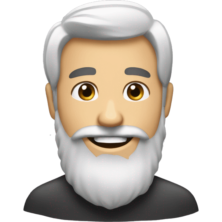 emoji rub own beard and smile emoji