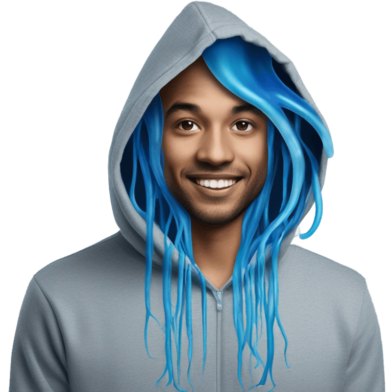 Blue Jellyfish hoodie  emoji