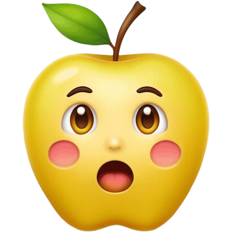 surprised yellow apple style emoji emoji