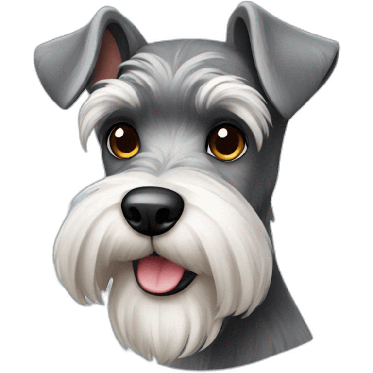 Schnauzer cute emoji