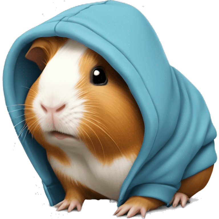 Guinea pig wearing a hoodie emoji