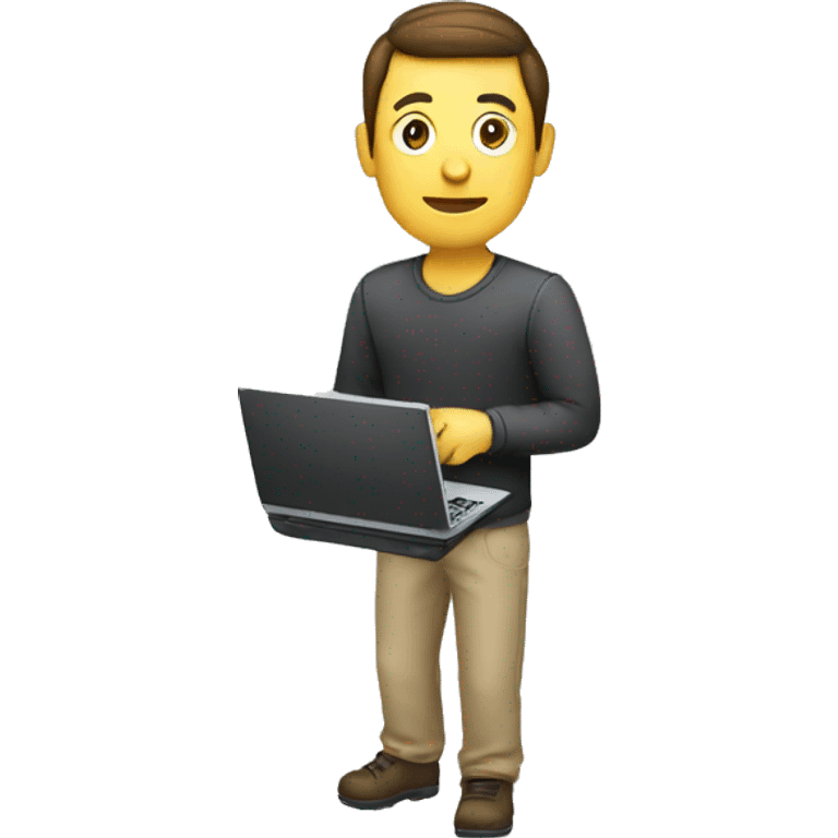 user with computer in hand emoji