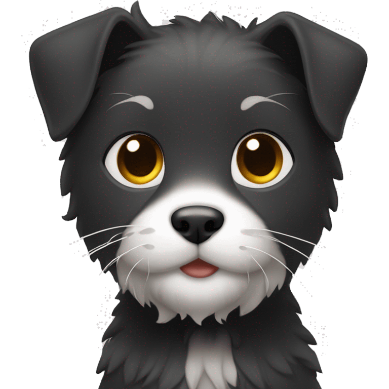 Moça branca com cabelo preto. Com um gato e um cachorro no colo emoji