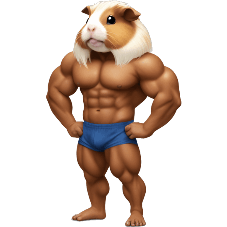 very very very musculine guinea pig body builder emoji