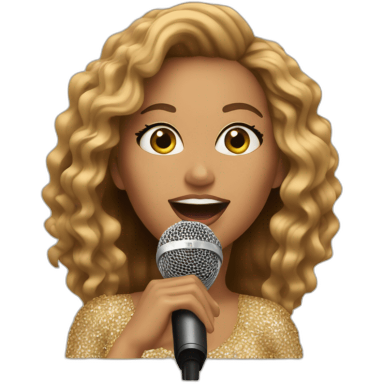 Concert beyoncé singing in mic emoji