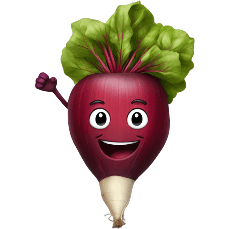 happy beetroot high five emoji