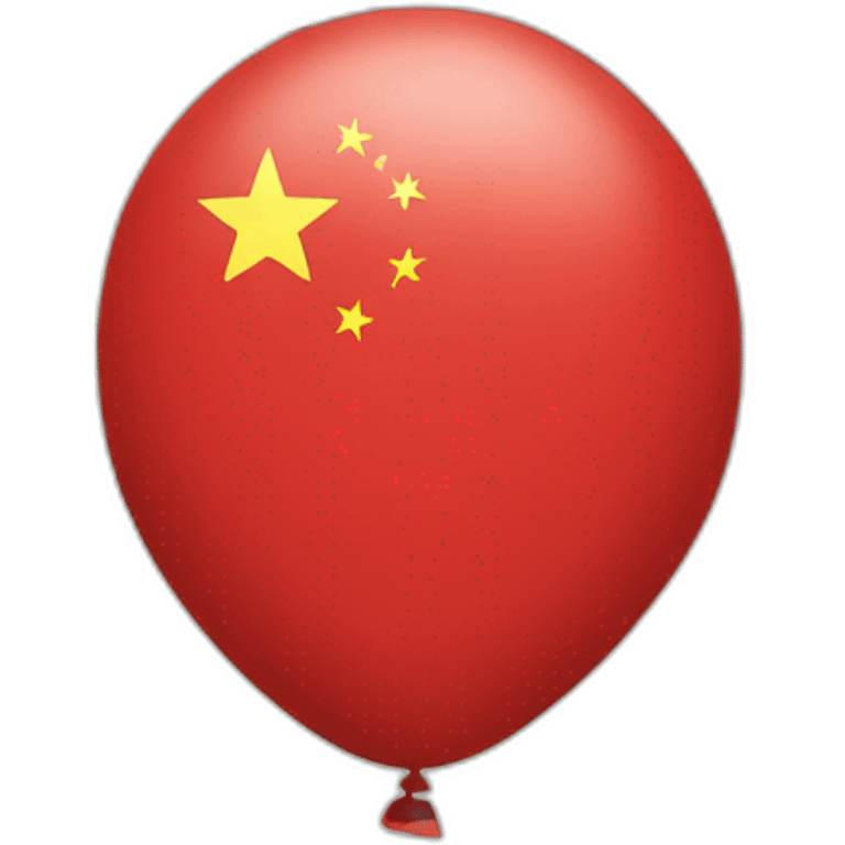 Red ballon,  China flag theme emoji