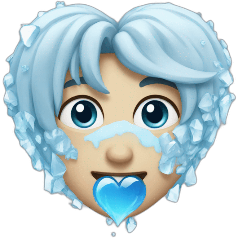 an icy heart emoji