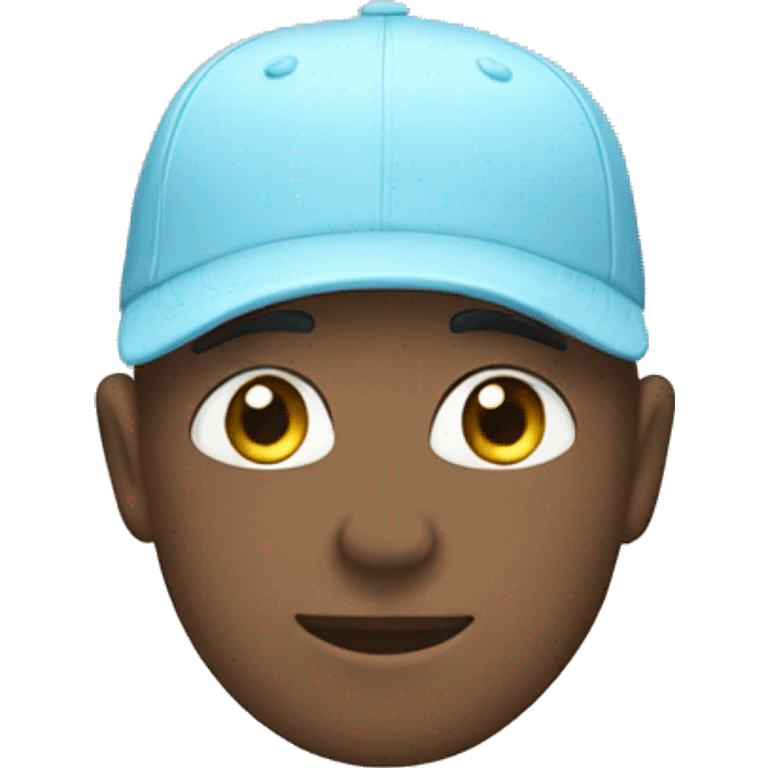 pastel blue baseball cap emoji