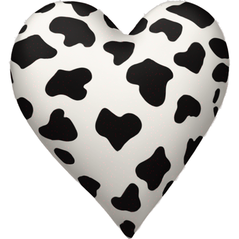 Cow print heart emoji