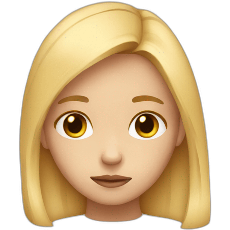 Sad blond girl emoji