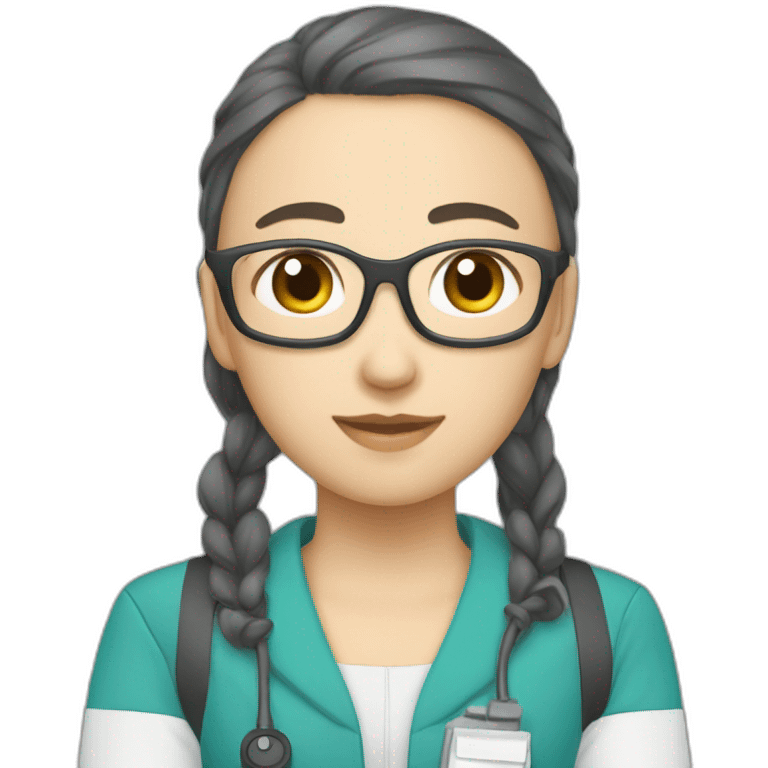 Information technology specialist Kazakh in national clothea emoji