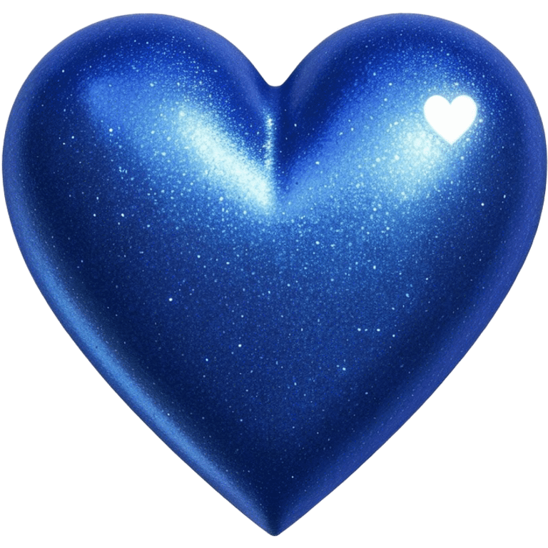 Dark blue sparkly heart emoji