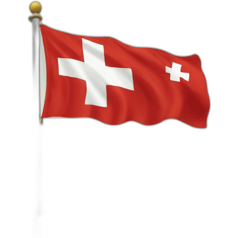 Drapeau Suisse et montagne  emoji