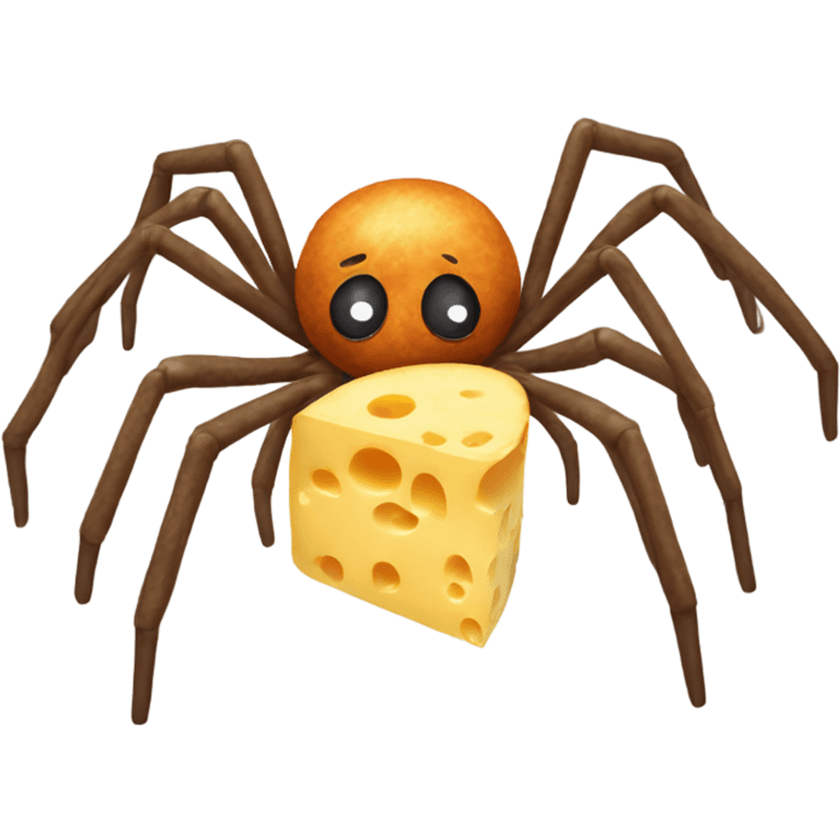 A spider made out of cheese emoji