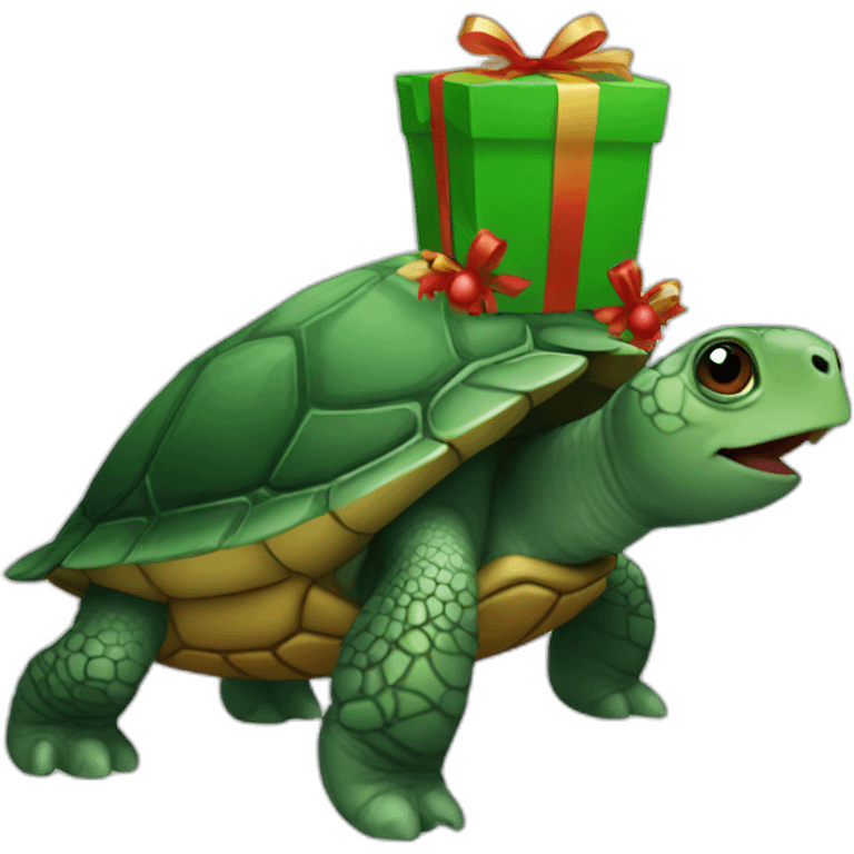 A christmas turtle emoji