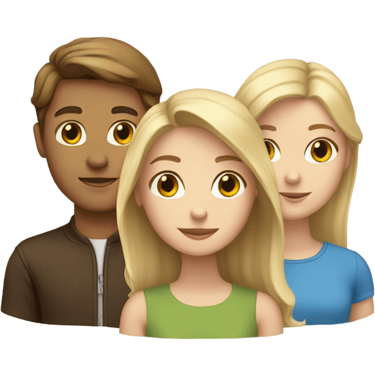 Couple with brown hair , white boy and blonde girl emoji