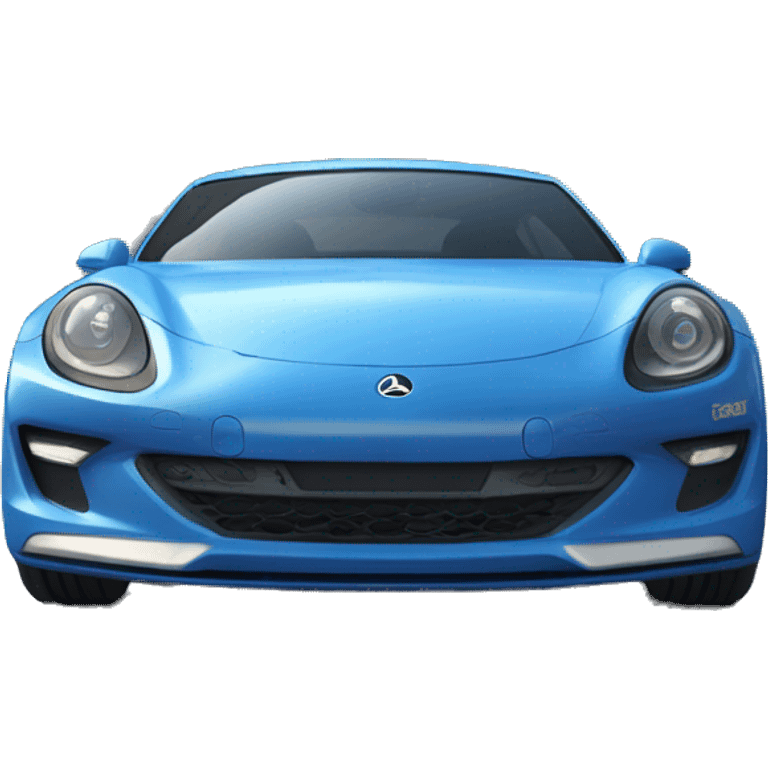 Voiture de sport alpine bleu arrondi emoji