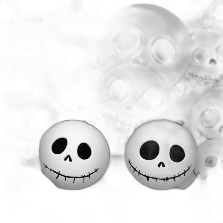 Jack Skellington face Tim Burton emoji