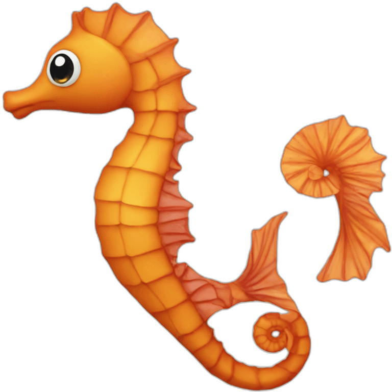 orange seahorse emoji