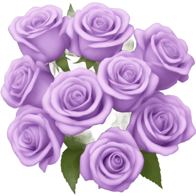 light Purple Rose Bouquet  emoji