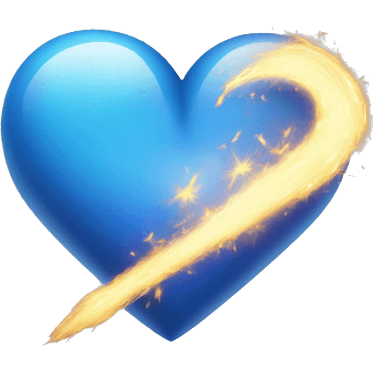 Blue heart with spark emoji