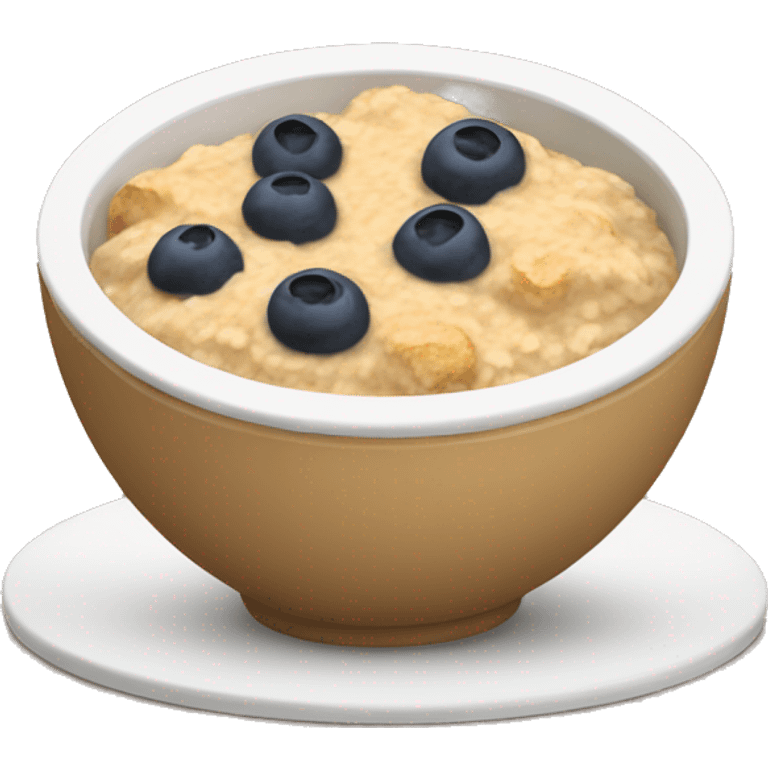 Oatmeal bowl with topping emoji