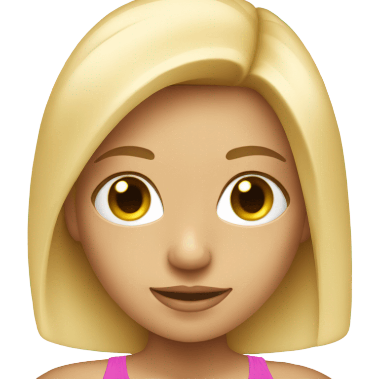 Blonde girl in a bikini emoji