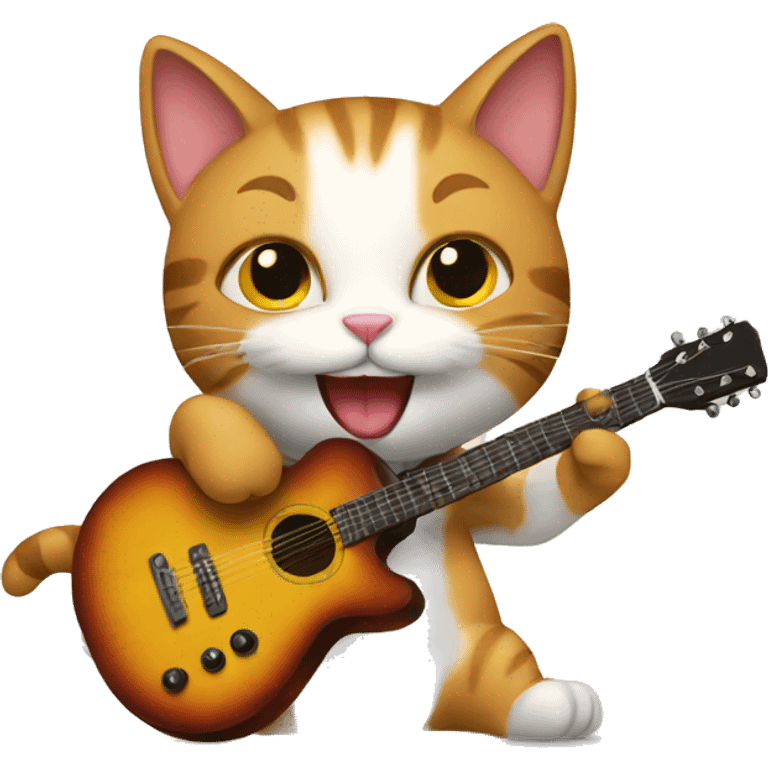  cat playing guitar emoji