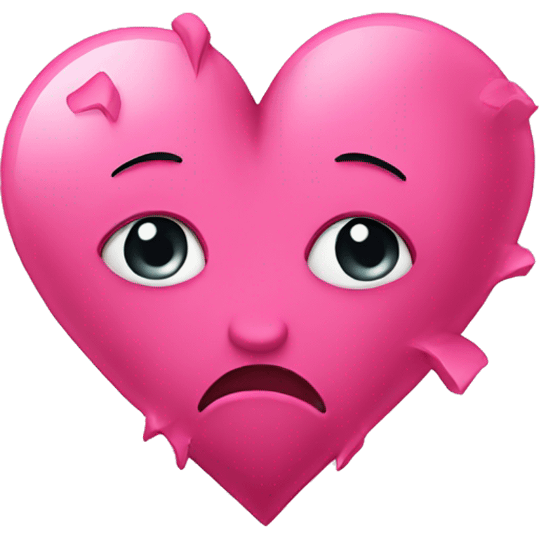 Pink broken heart emoji