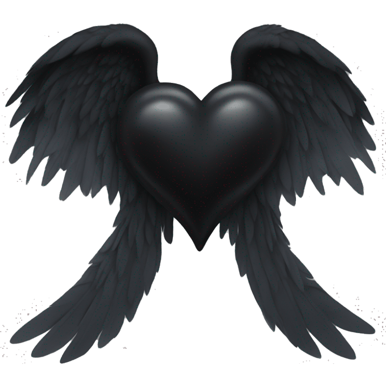 black heart with wings emoji