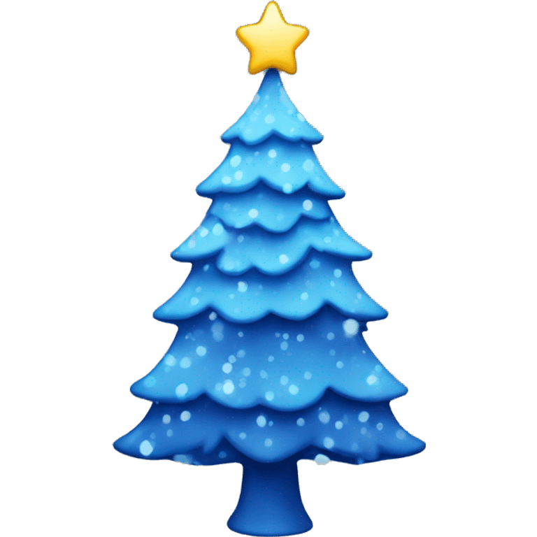 Blue Christmas tree emoji