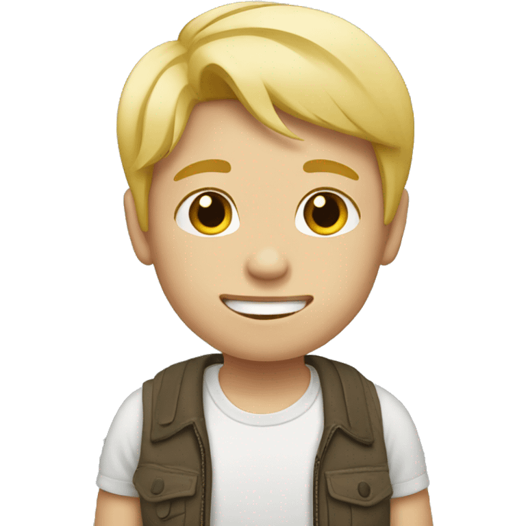 Boy with blonde hải emoji