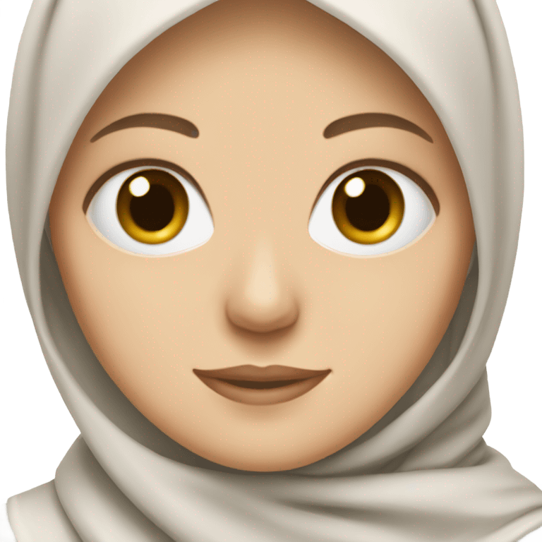 White hijabi woman, white skin  emoji