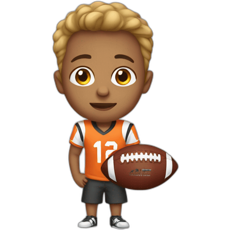 a boy with a football t-shrit emoji