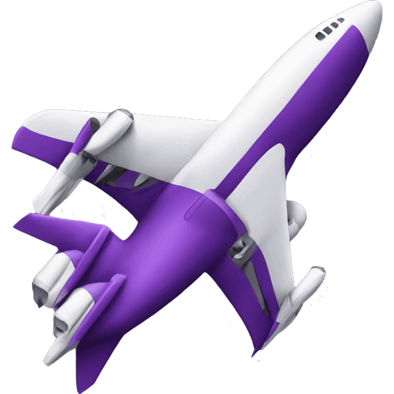 purple plane emoji