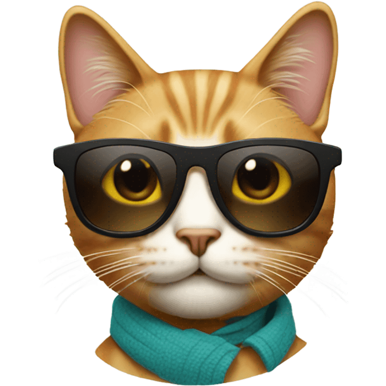 Cat with sunglasses emoji