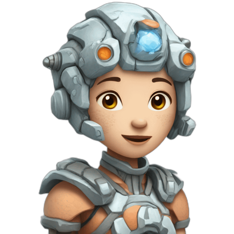 Ice age Peach cyborg emoji