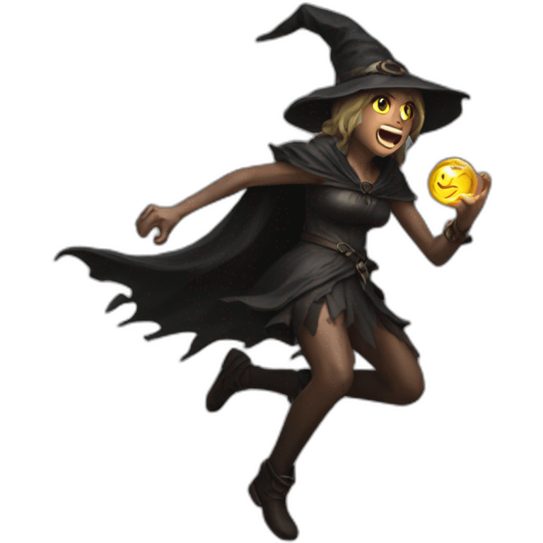 Elden ring ugly witch running emoji