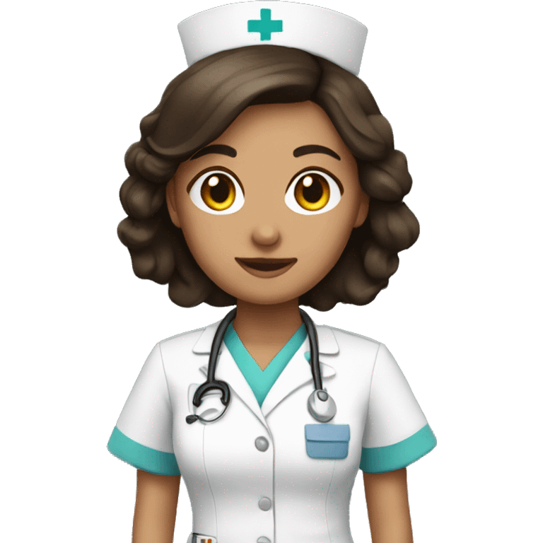 Brunette Nurse  emoji