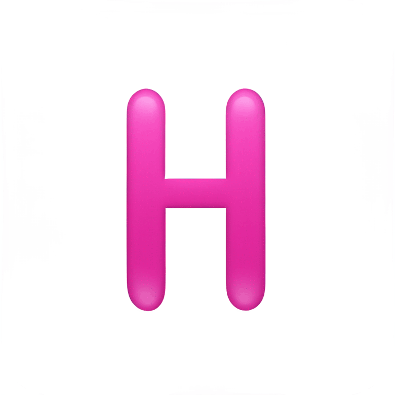 pink bubble letter H  emoji