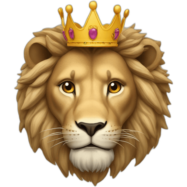 Lion avec une couronne emoji