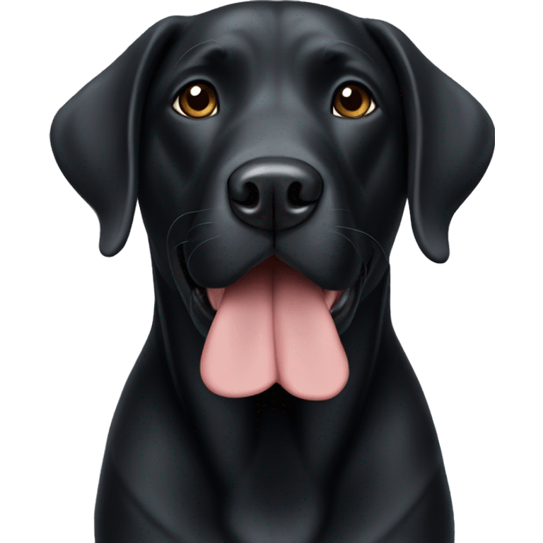 Dog black Labrador  emoji