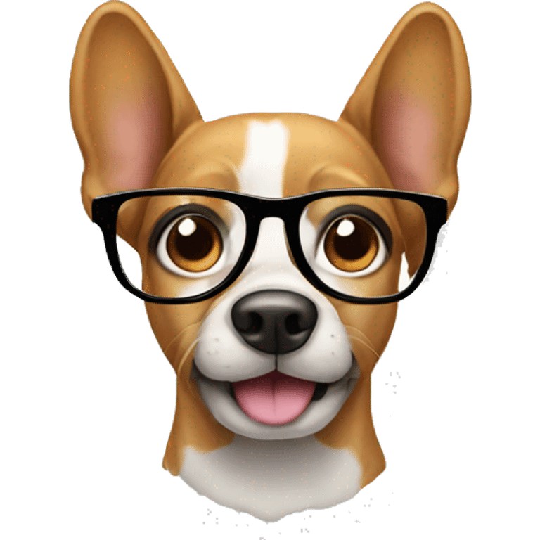 Dog with glasses emoji