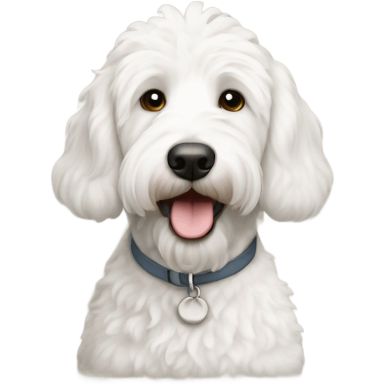 White goldendoodle  emoji