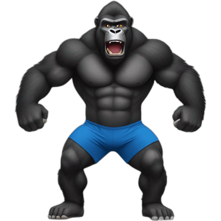 gorilla fitness coach emoji