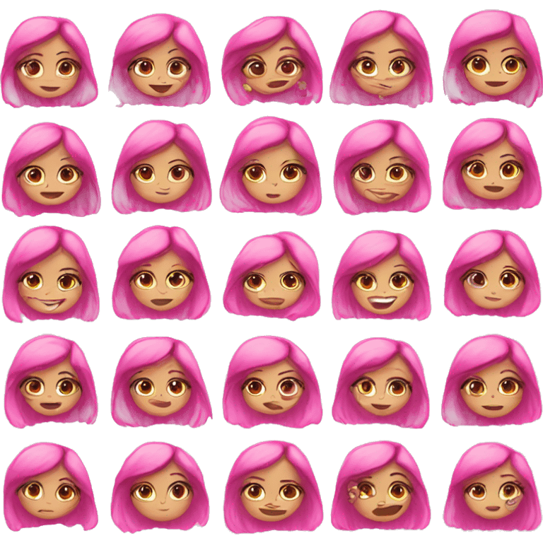 Girly pink emojis emoji