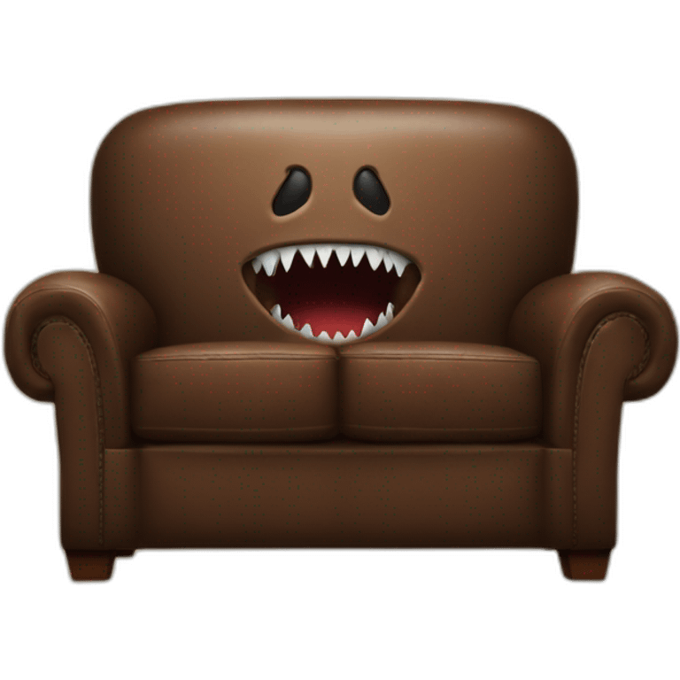 a jaws on a leather sofa emoji