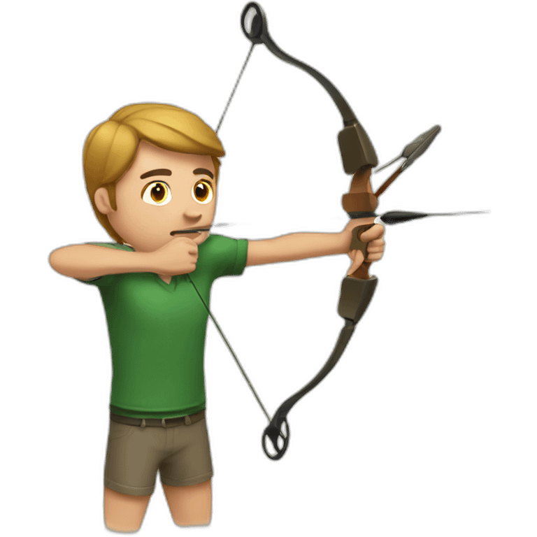 guy doing archery emoji